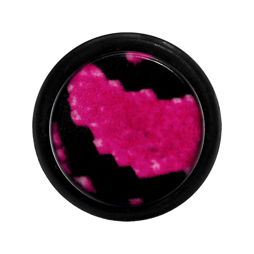 0G Pink Snake Skin Acrylic Taper