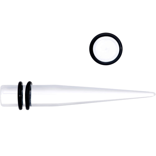 0G Clear Acrylic Straight Taper Set