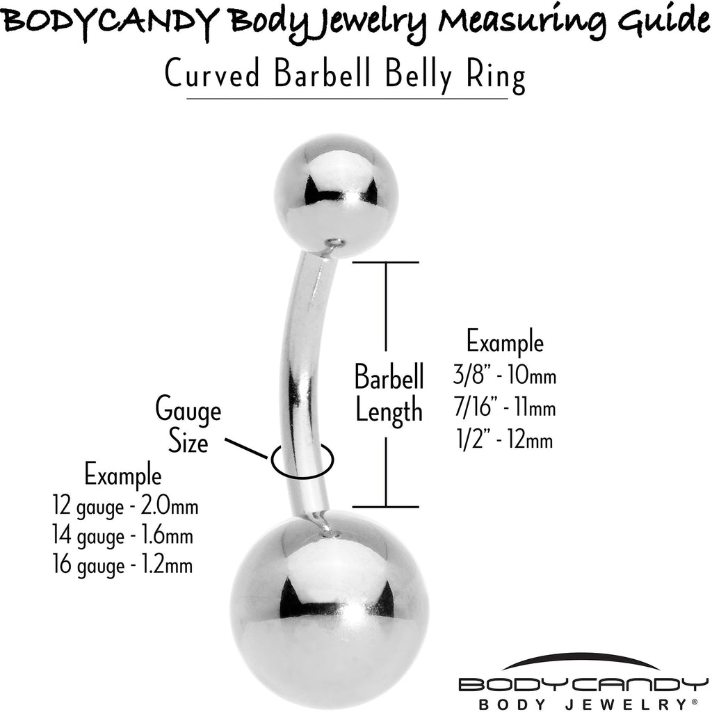 Blue Gem Twin Flower Dangle Belly Ring