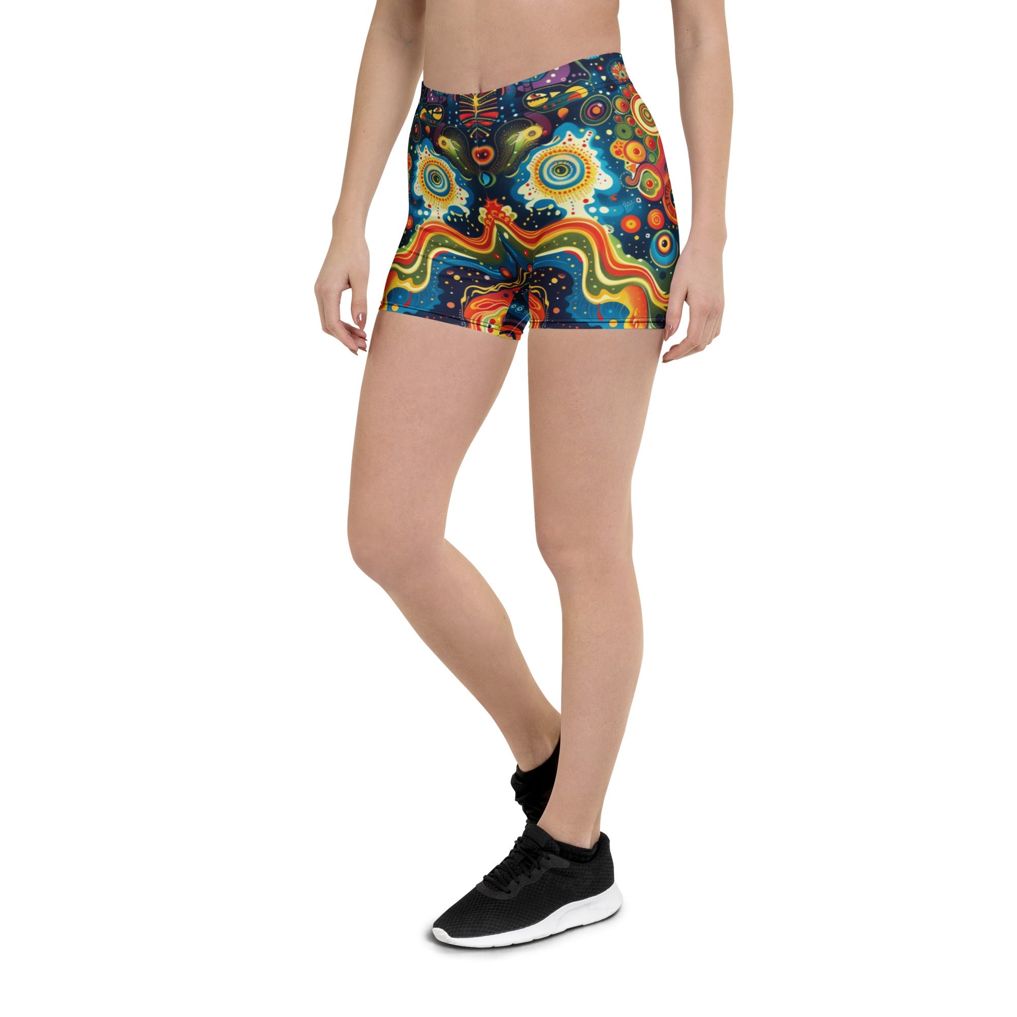 Abstract Woman's Shorts For EDM Rave Festival Outfit Clothing