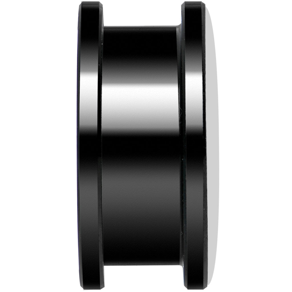 Pink Black Radiant Cross Black Anodized Screw Fit Plug Set 20mm